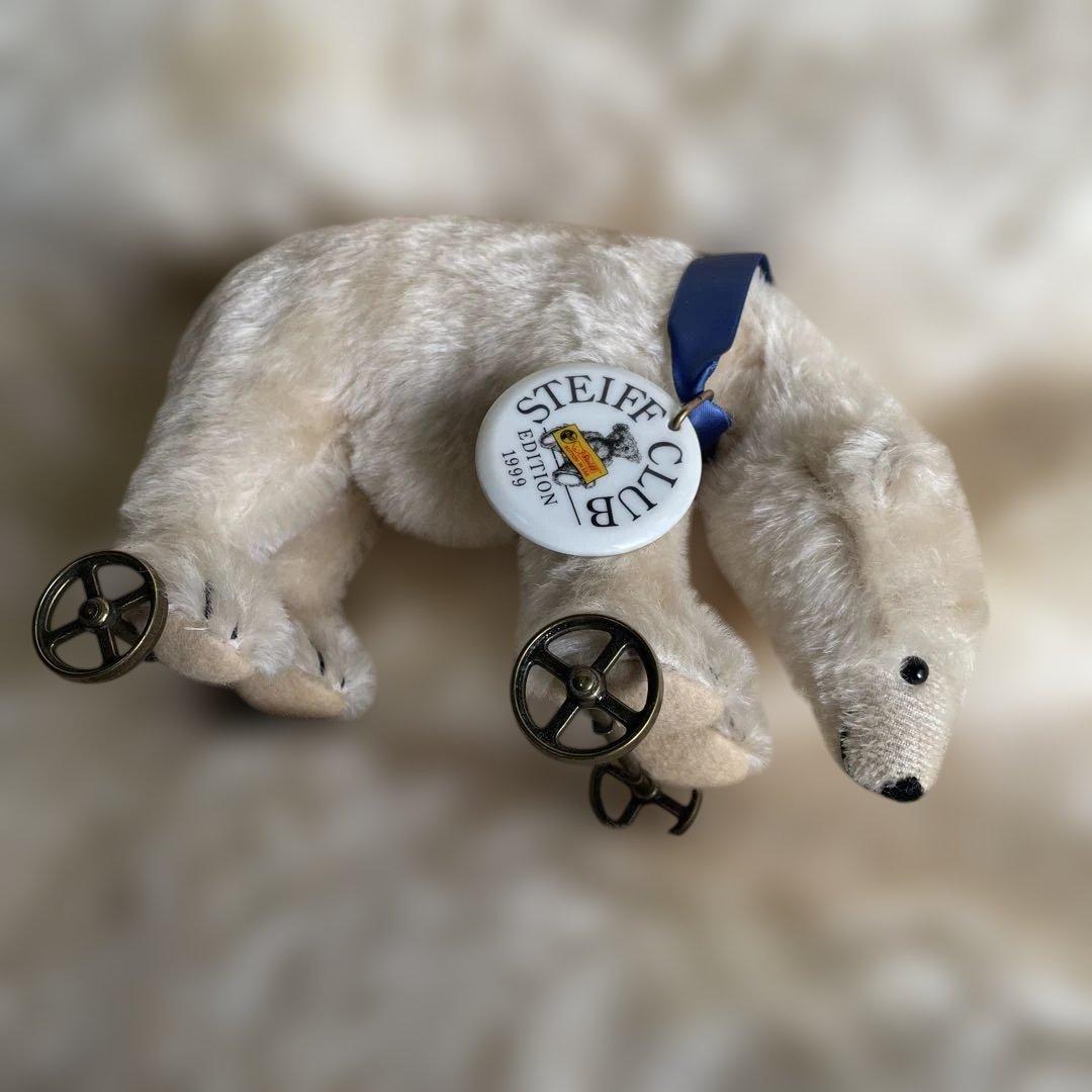 Steiff シュタイフ　車輪に乗る白熊（シュタイフクラブ限定）おまけ付き