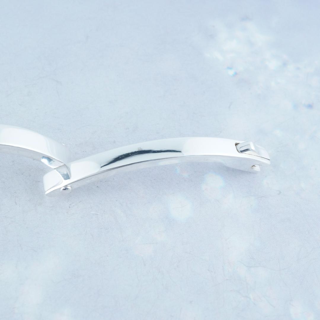 新品仕上 グッチ プレート ブレスレット バングル 925