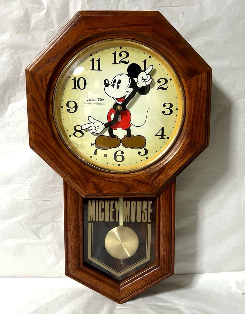 セイコー ディズニータイム ミッキーマウス 木製振り子時計　ディズニー