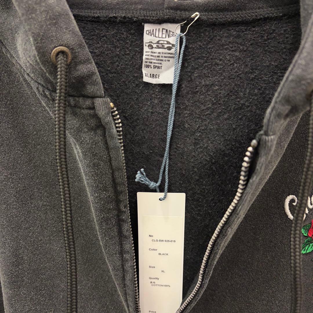 【XL】CHALLENGER ROSE ZIP HOODIE ジップパーカー