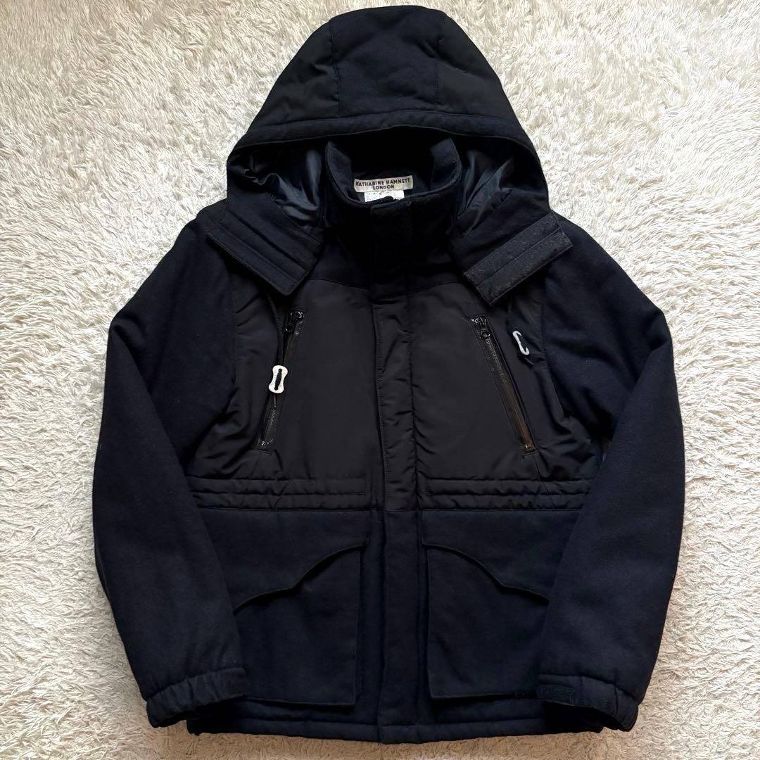 ★希少 Lサイズ★ キャサリン ハムネット 中綿 ジャケット フード 止水ジップ
