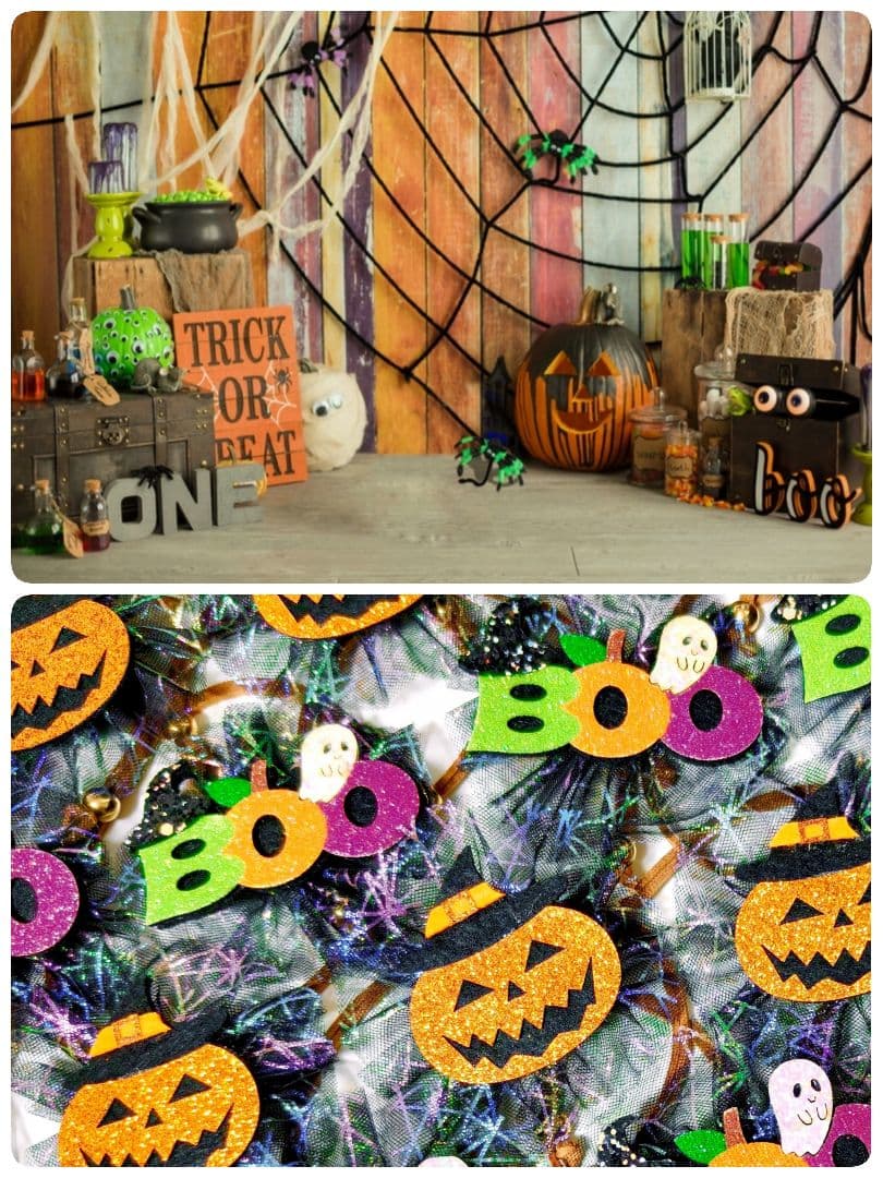 業務用　トリミングチョーカー　リボン　キラキラハロウィン　100個　10月