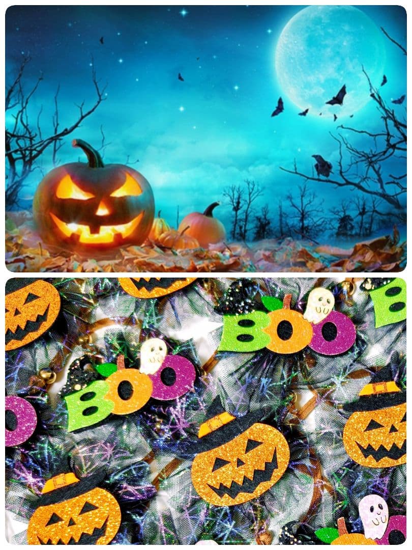 業務用　トリミングチョーカー　リボン　キラキラハロウィン　100個　10月