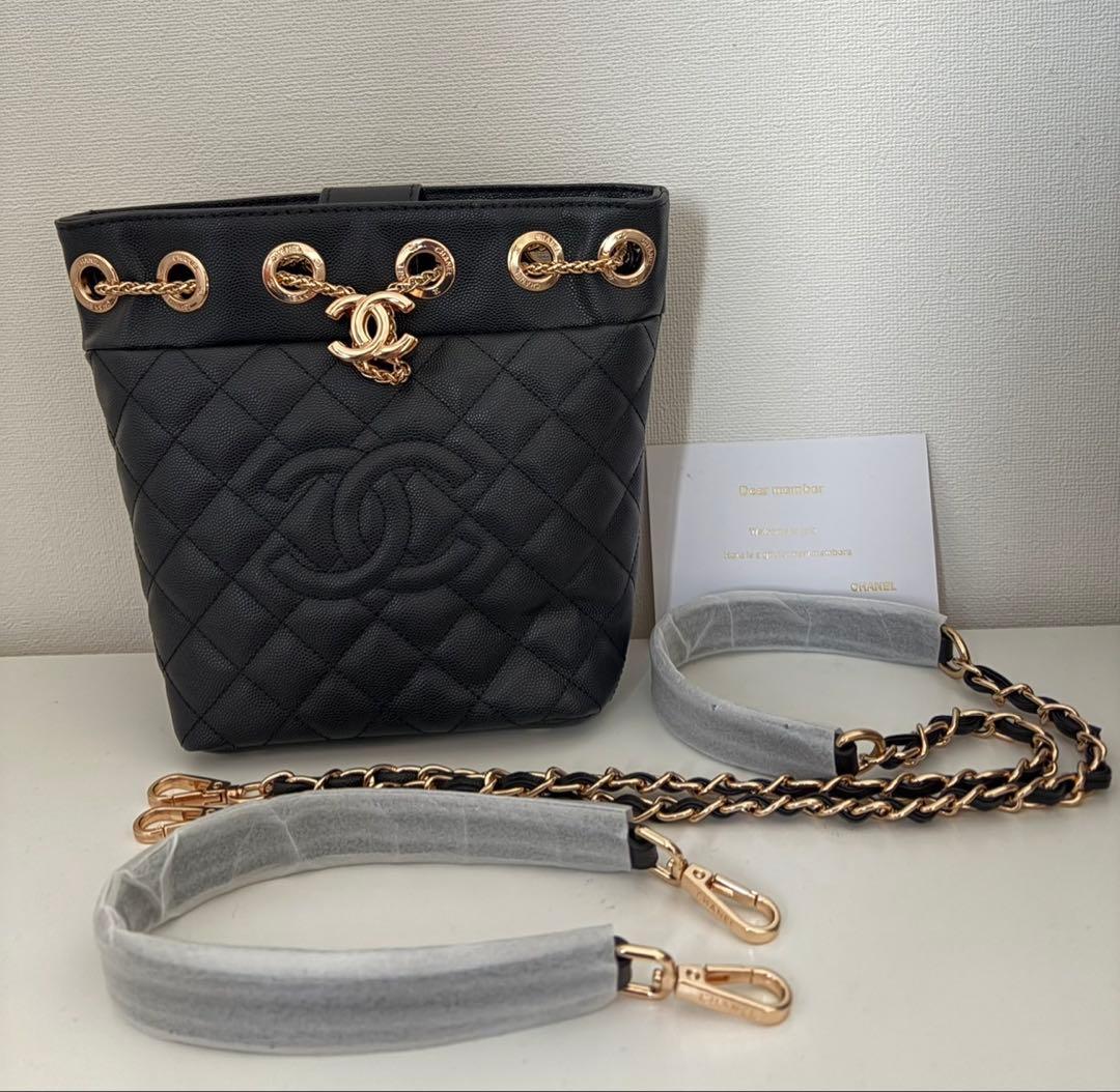 CHANEL ショルダーバッグ 2way 巾着 ノベルティ 非売品 ギフト 黒