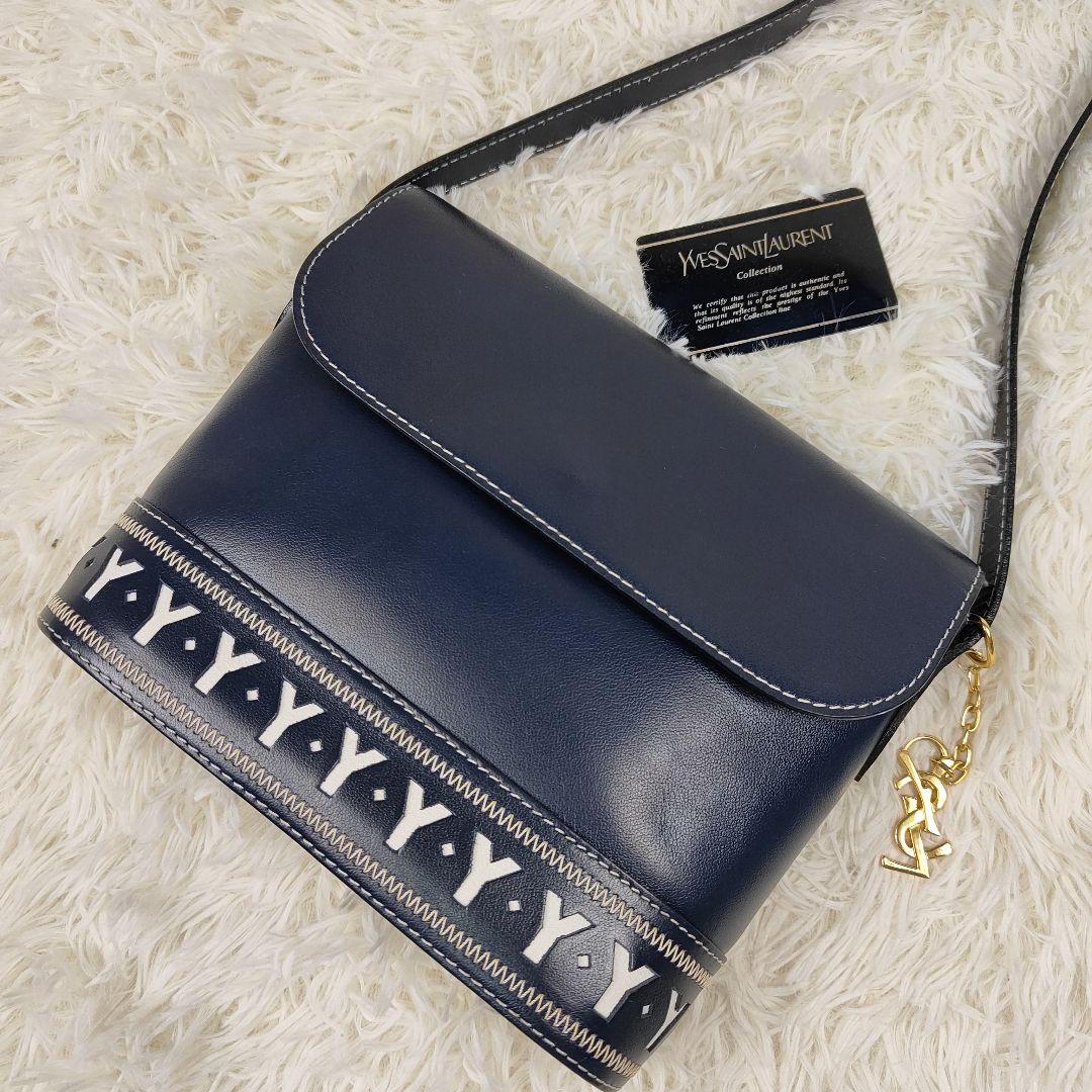 本日限定価格　イブサンローラン Yカット 型抜き ショルダーバッグ 肩掛け