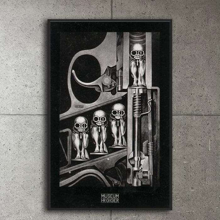 額装品/Birthmachine（HR ギーガー）H.R.Giger
