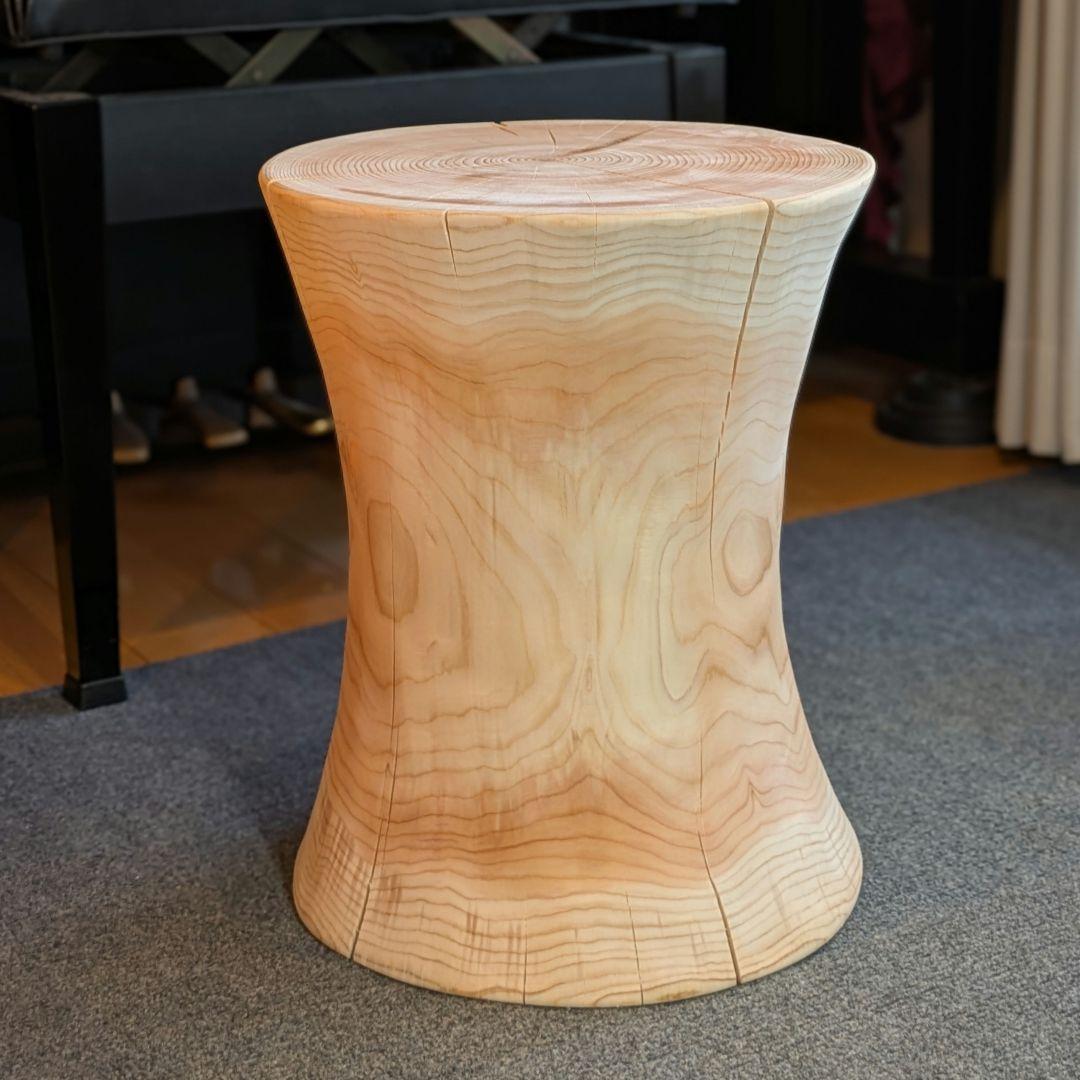 檜　丸太　椅子　スツール　テーブル　高さ約40.5㎝