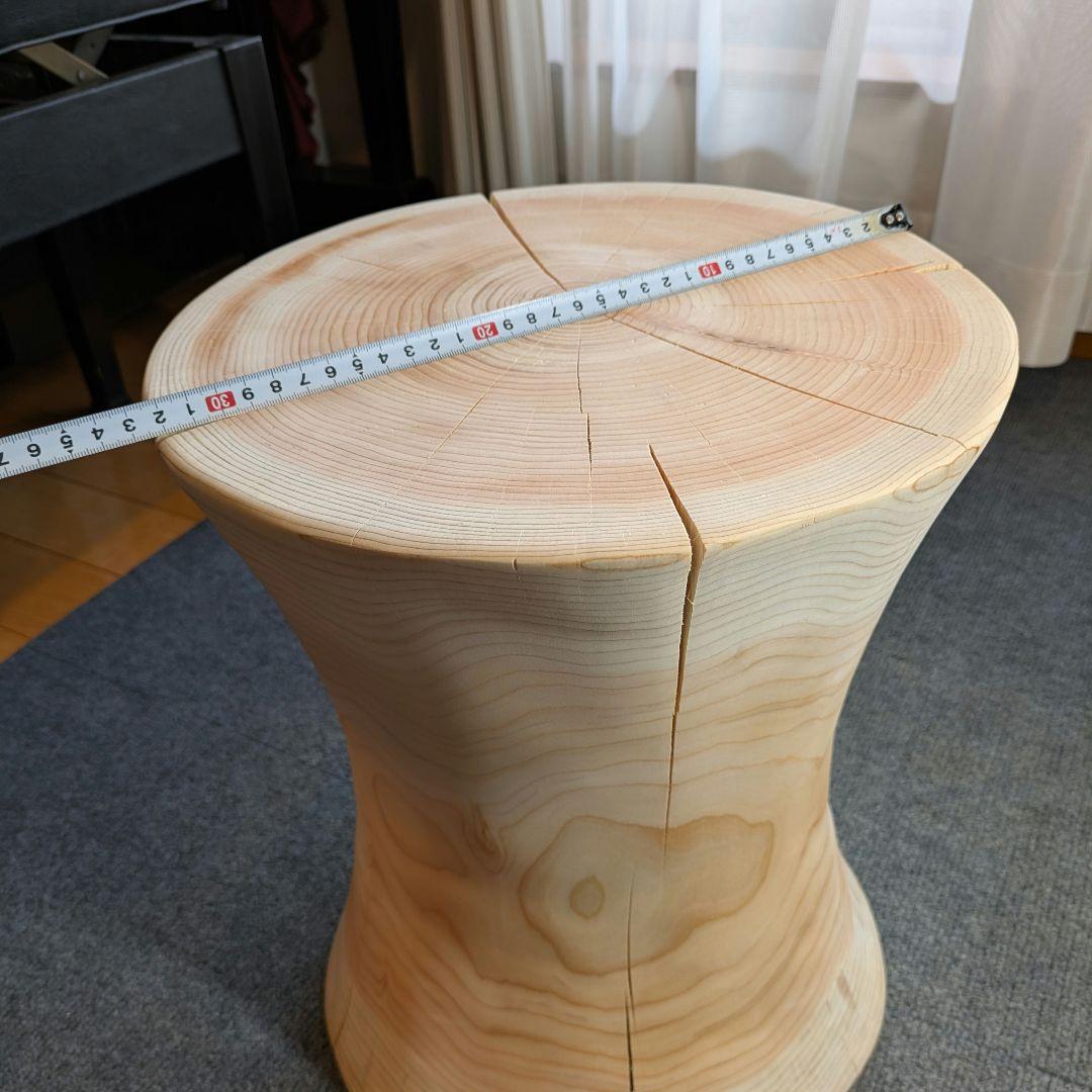 檜　丸太　椅子　スツール　テーブル　高さ約40.5㎝