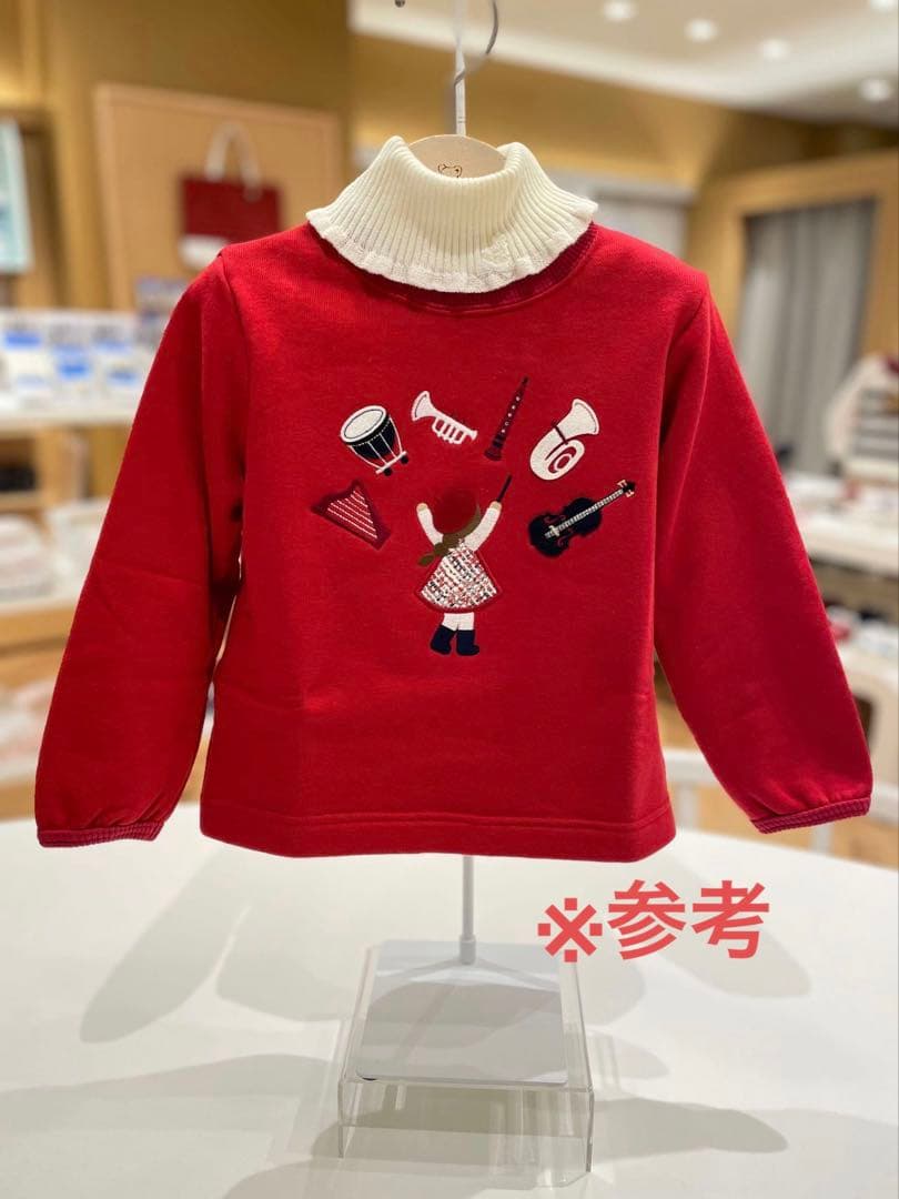 ファミリア　楽器　トレーナー　赤　110㎝