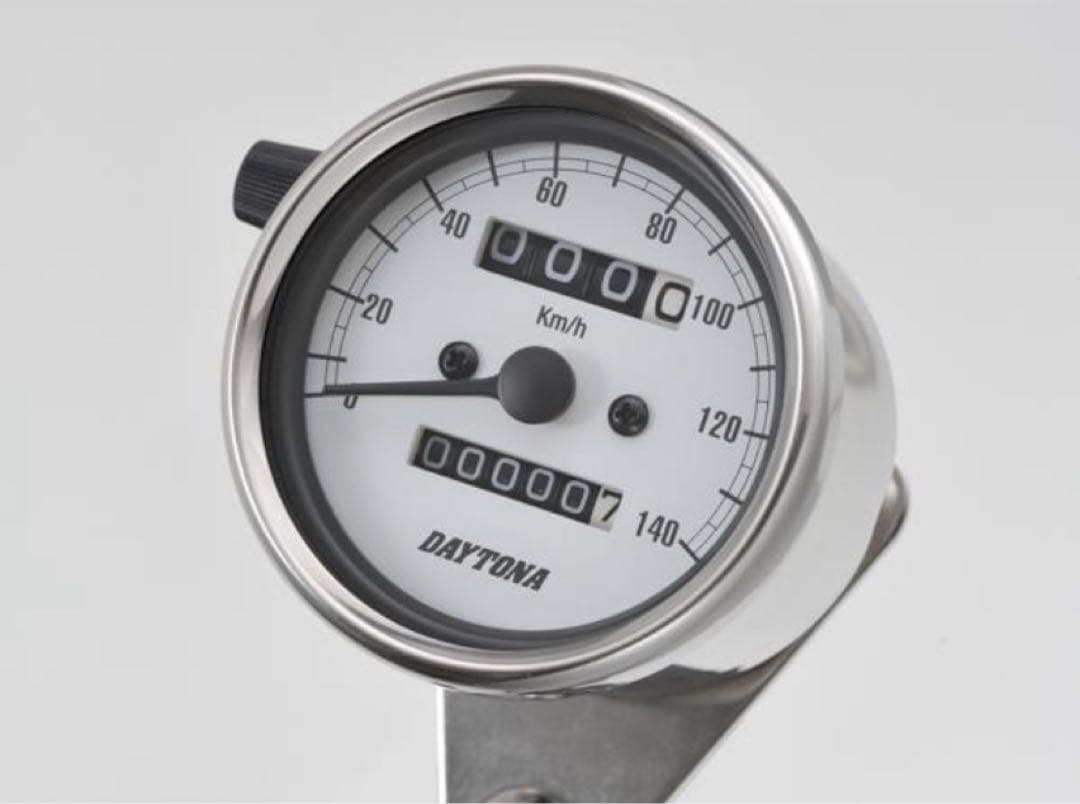 【新品】デイトナ 機械式スピードメーター φ60 ホワイトパネル 15635