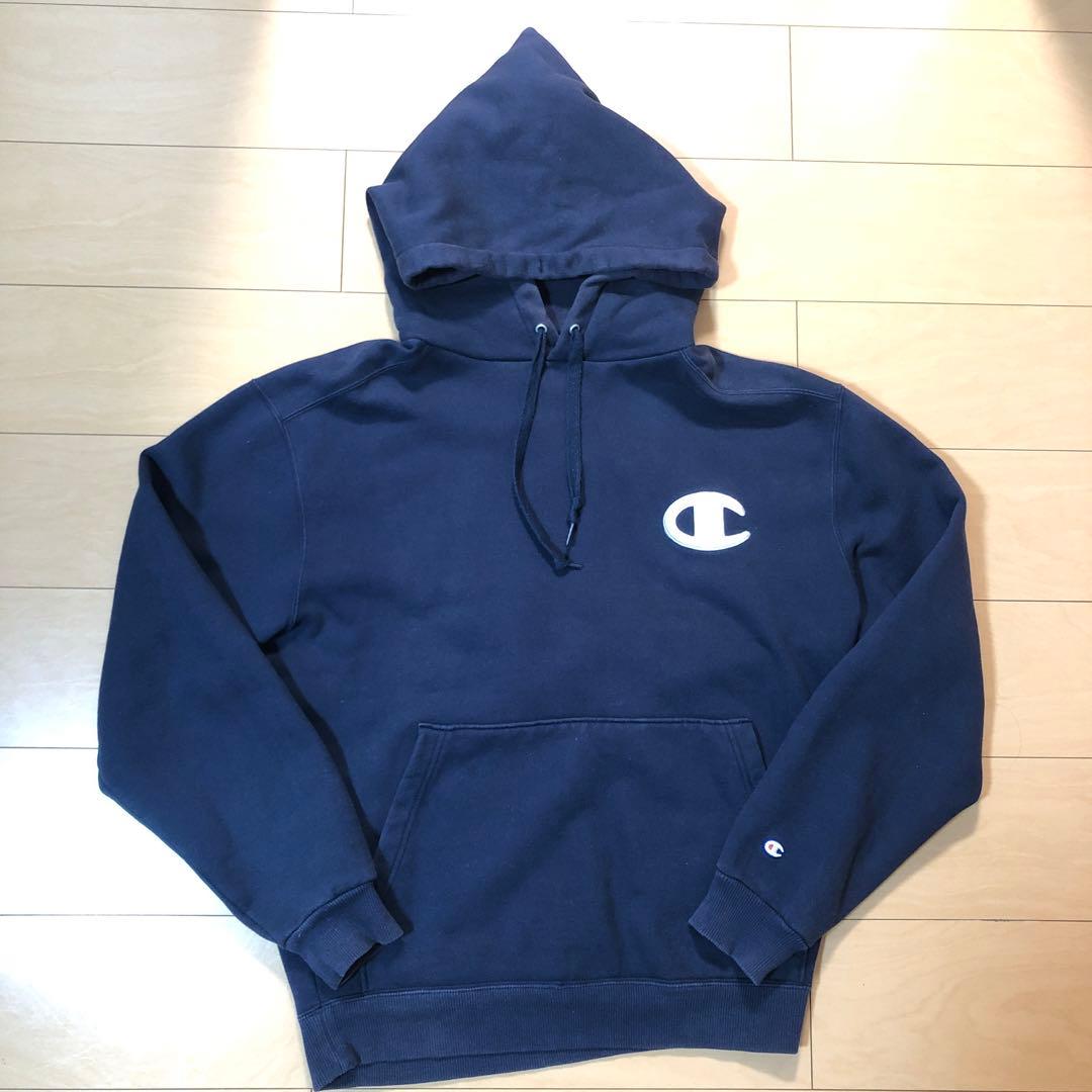 Champion ネイビー パーカー　スーパーフーディー