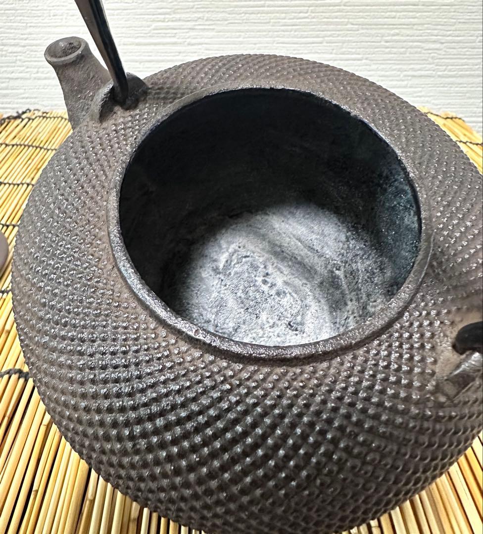 未使用品　龍敏堂造　袋鉉　飾摘銅蓋　南部鉄瓶　南部鉄器　調理器具