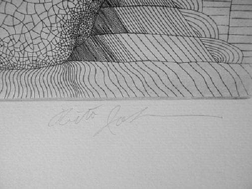 城景都　エッチング　エディションナンバー９/３５　鉛筆サインあり