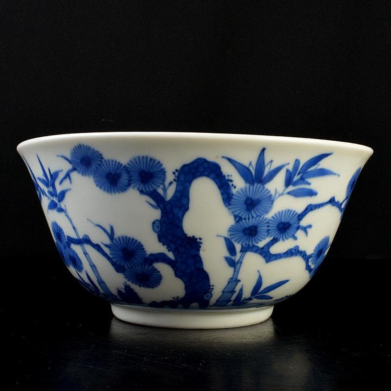 中国　青花　松竹梅文鉢　C　R7333