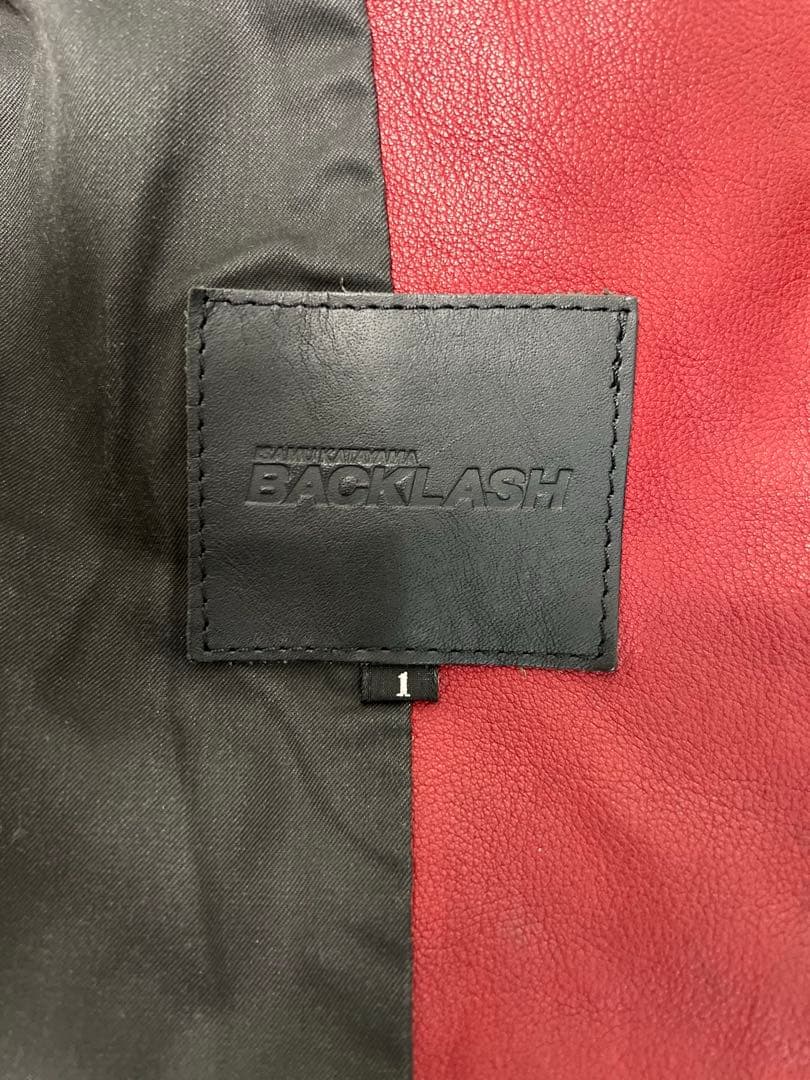 試着のみ BACKLASH シングルライダース RED S