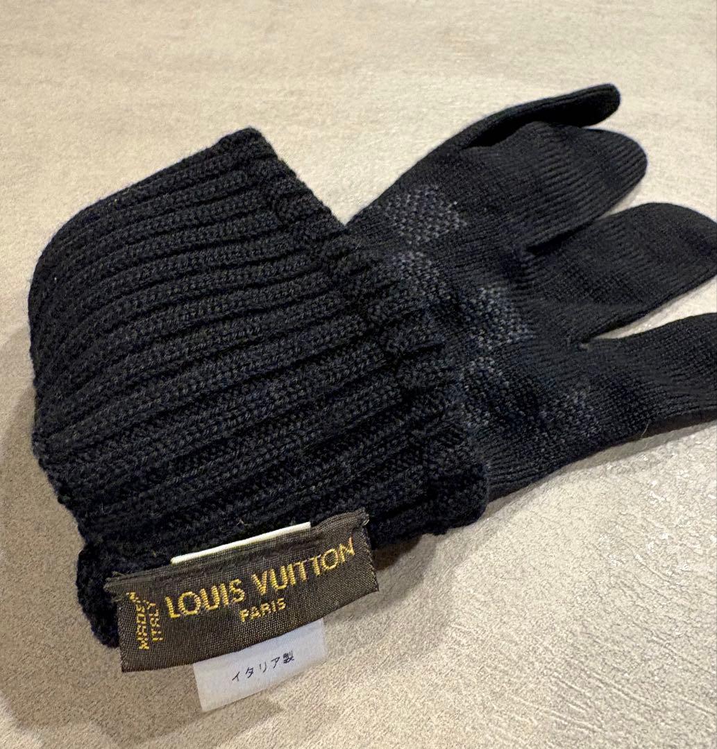 Louis Vuitton ブラック チェック手袋