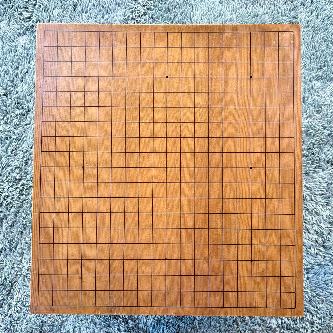 足付碁盤 厚さ約17.5cm ヘソ有り 路盤 囲碁盤