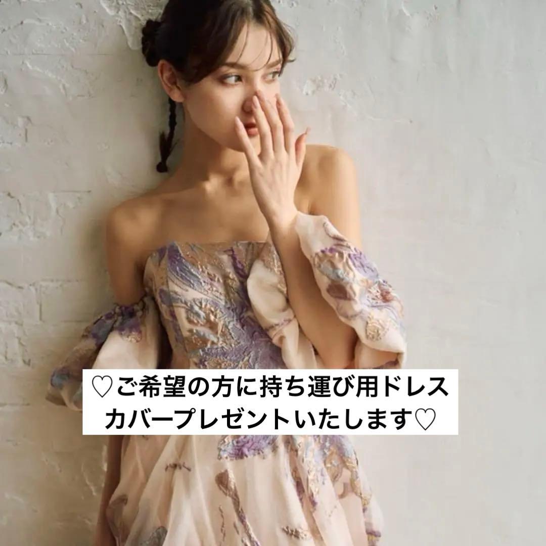 2way 総柄 ジャガード パフスリーブドレス（W299） ドレスプロダクション