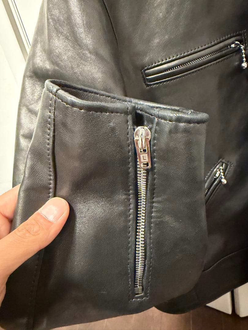 ルイスレザー　シープ　黒　44