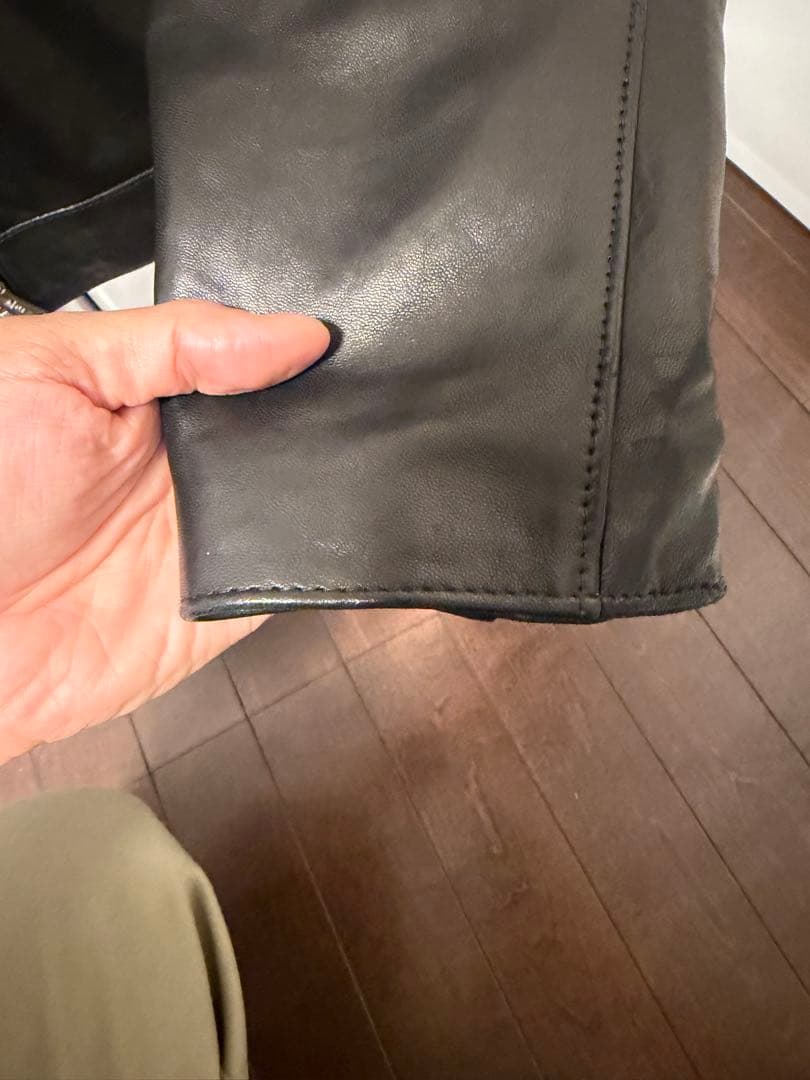 ルイスレザー　シープ　黒　44