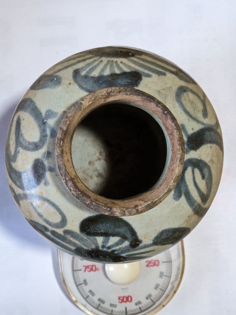 ♦中国陶磁 明時代末 漳州窯 呉須染付 壺 呉州手 置物飾り レア物古美術骨董品