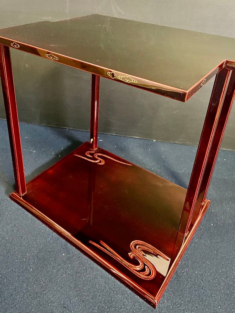 割引❣️「母」 鵬雲斎好 山雲棚 輪島塗 茶平一斎 裏千家 共箱 （93F①）