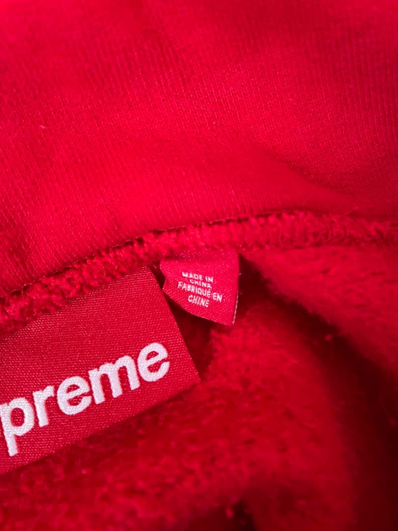 supreme_フーディー_レッド