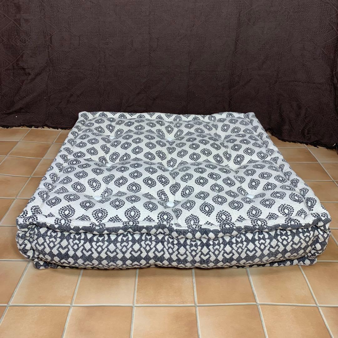 【美品】アデペシュ ブロックマルチソファ オットマン ホワイト