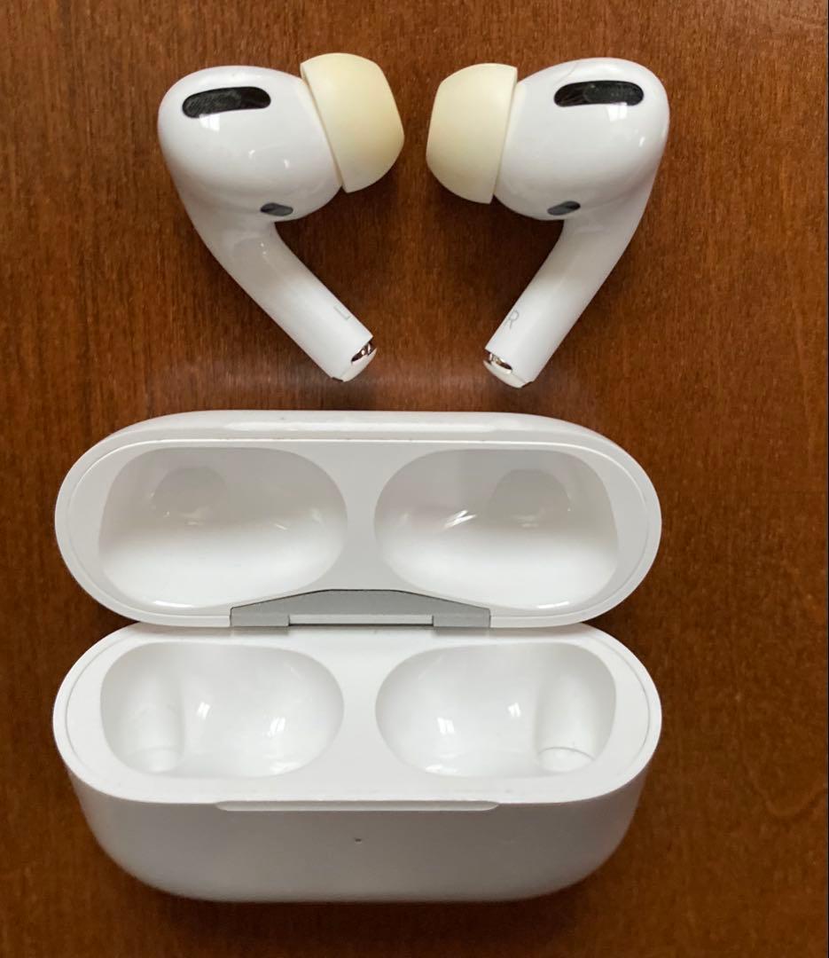 AirPods Pro 箱付 付属品完備 ケーブル・イヤーチップ新品 ケース付