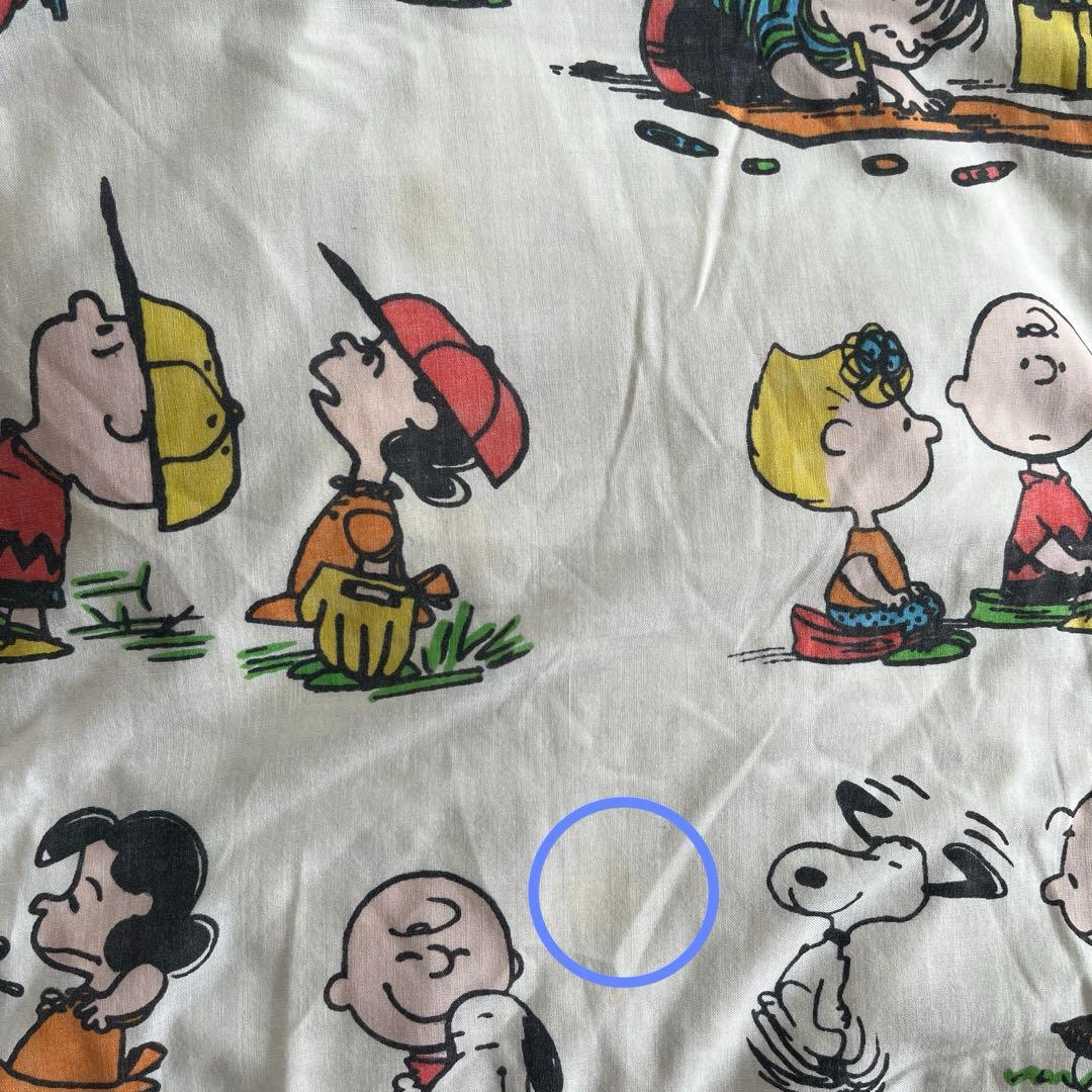 USA製70’sヴィンテージpeanuts snoopyシーツ フライングエース