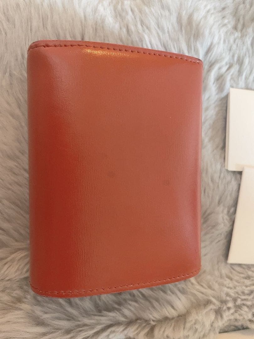 Racine　CELINE 三つ折りトリオンフ財布 テラコッタ色