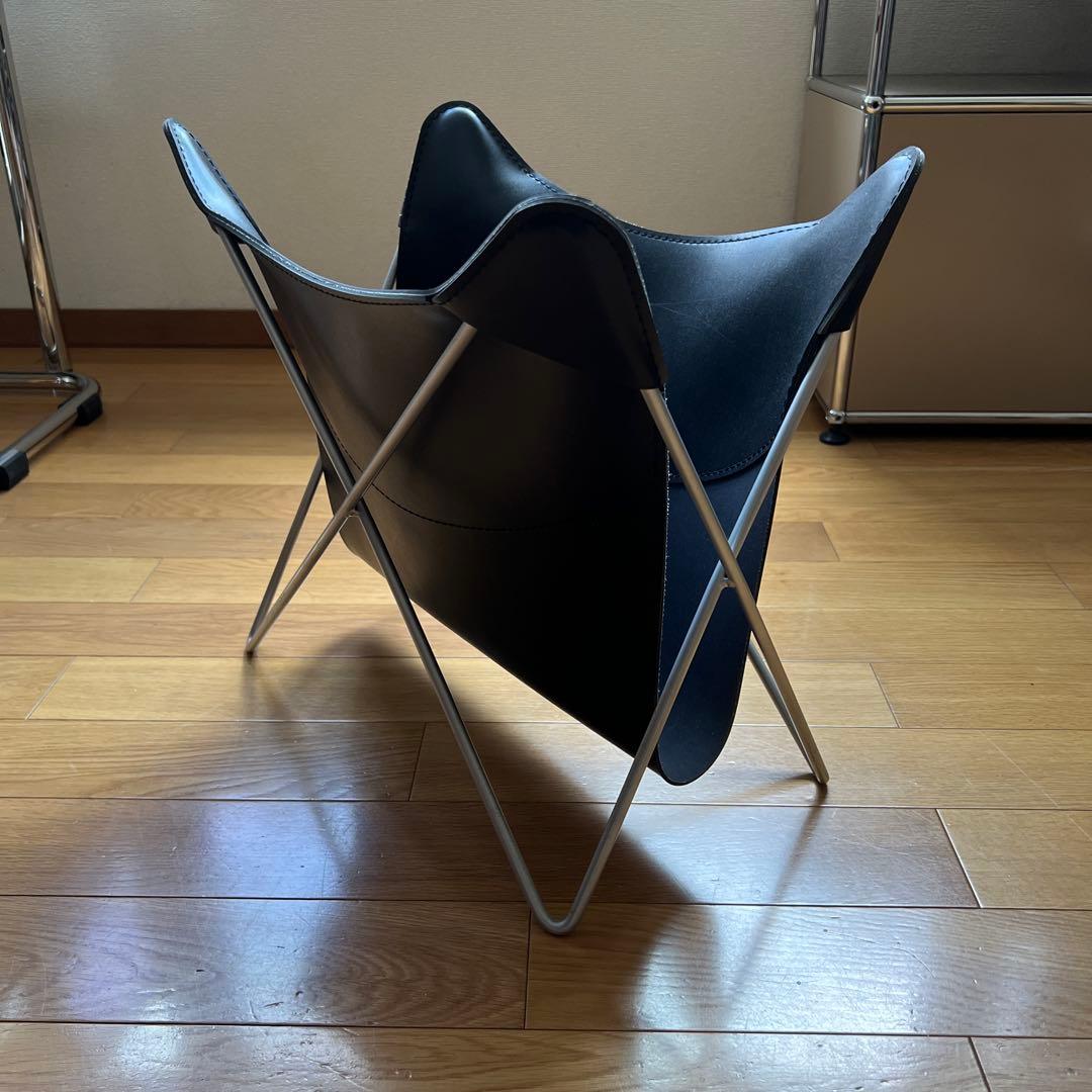 カリモク　karimoku マガジンラック　本革　レザー　BKF バタフライ