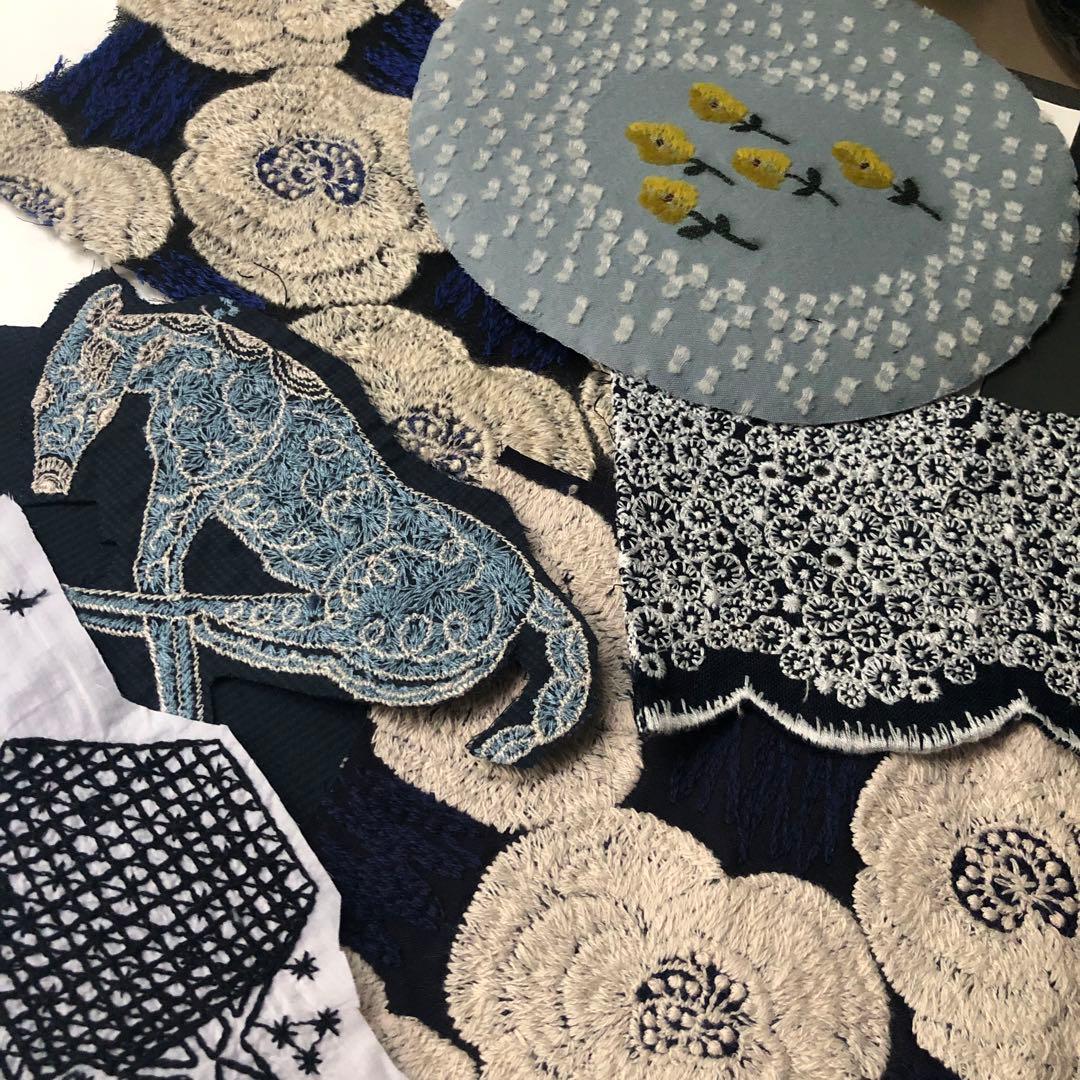 総刺繍柄ハギレ/ミナペルホネン