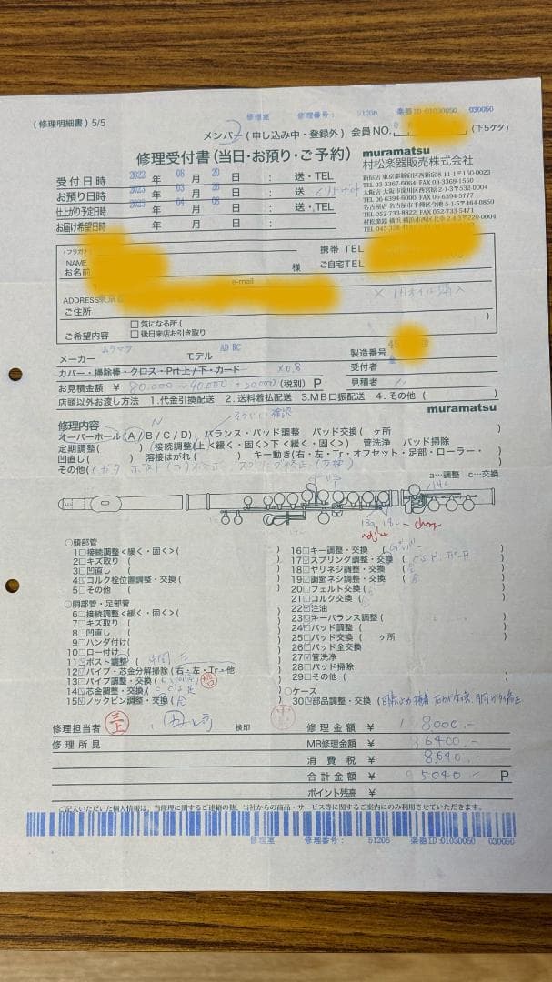 Muramatsu ADRC 【村松楽器新宿店にてオーバーホールA済】