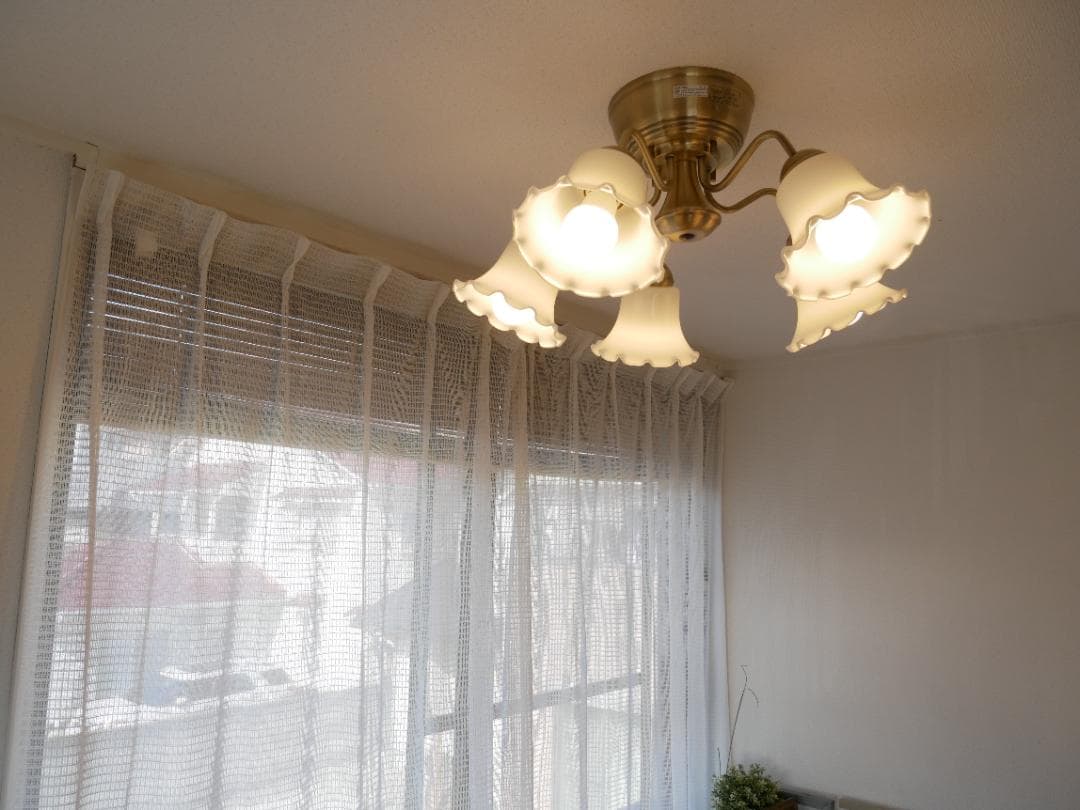 シャンデリア 5灯北欧 フラワーペンダントライト 照明器具 おしゃれ リモコン