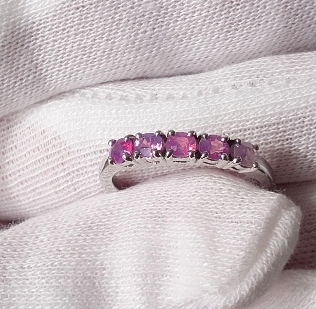 ネココネコ☆【Xmas︎!お値下げ】シルキーサファイア プラチナ リング