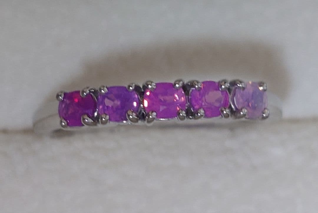 ネココネコ☆【Xmas︎!お値下げ】シルキーサファイア プラチナ リング