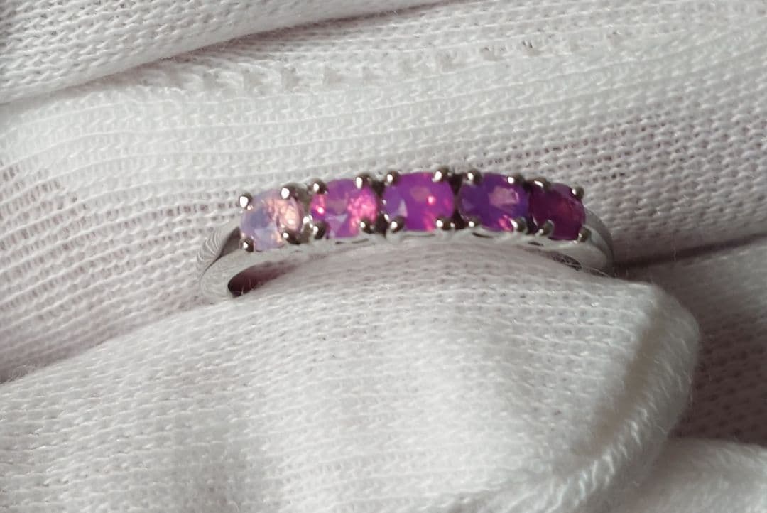 ネココネコ☆【Xmas︎!お値下げ】シルキーサファイア プラチナ リング