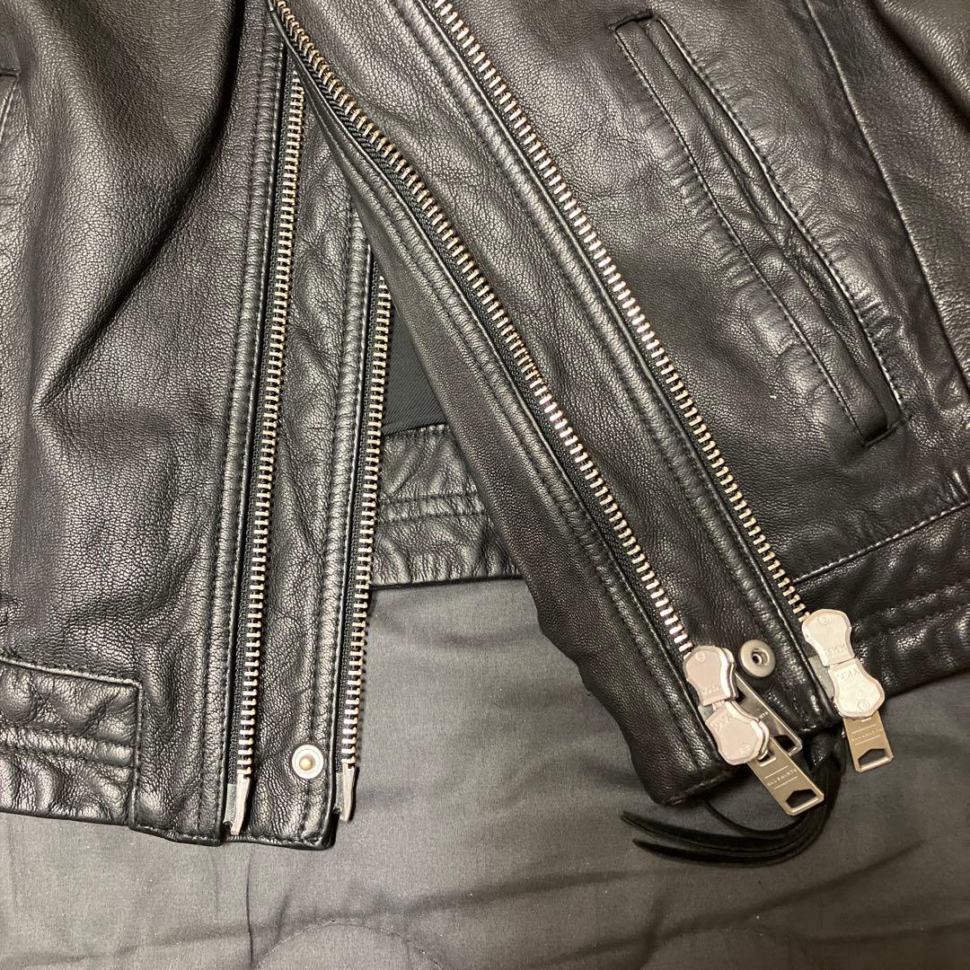 ALL SAINTS フロントダブルジップライダース