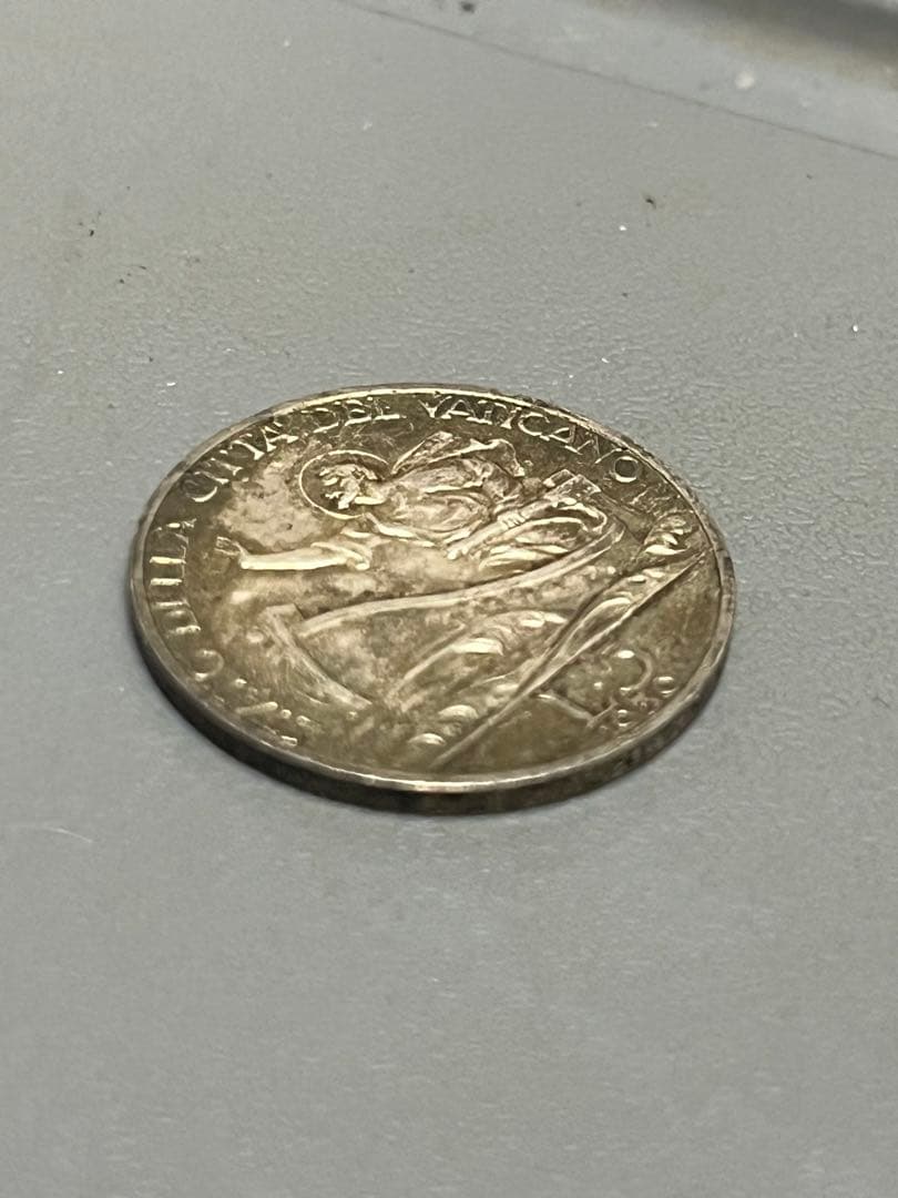 1930年 バチカン 5リラ 銀貨 ピオ6世 フィレンツェ購入 イタリア