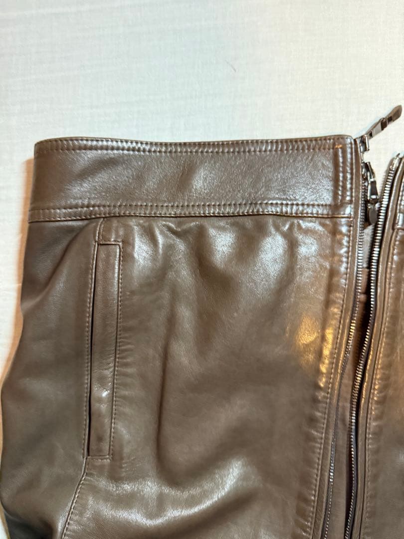 EMMETI ダークブラウン レザージャケット