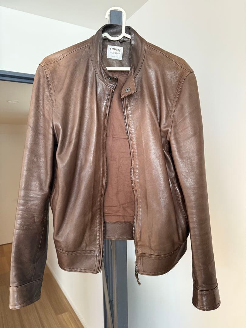 EMMETI ダークブラウン レザージャケット