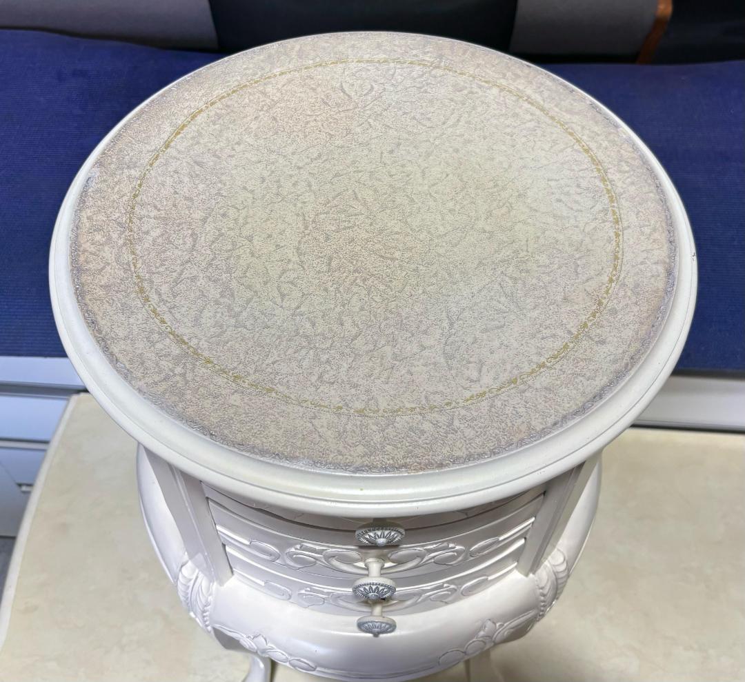 アンティーク風 猫脚 姫家具エレガントコモ ラウンド3段チェスト マホガニー材