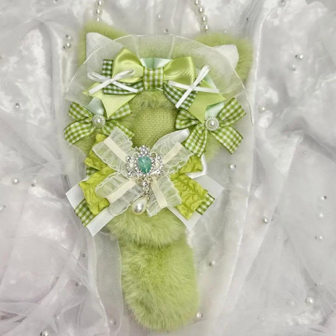 【みん】 グリーンネコ#3&ラベンダーネコ#18&ピンクネコ#31 3点