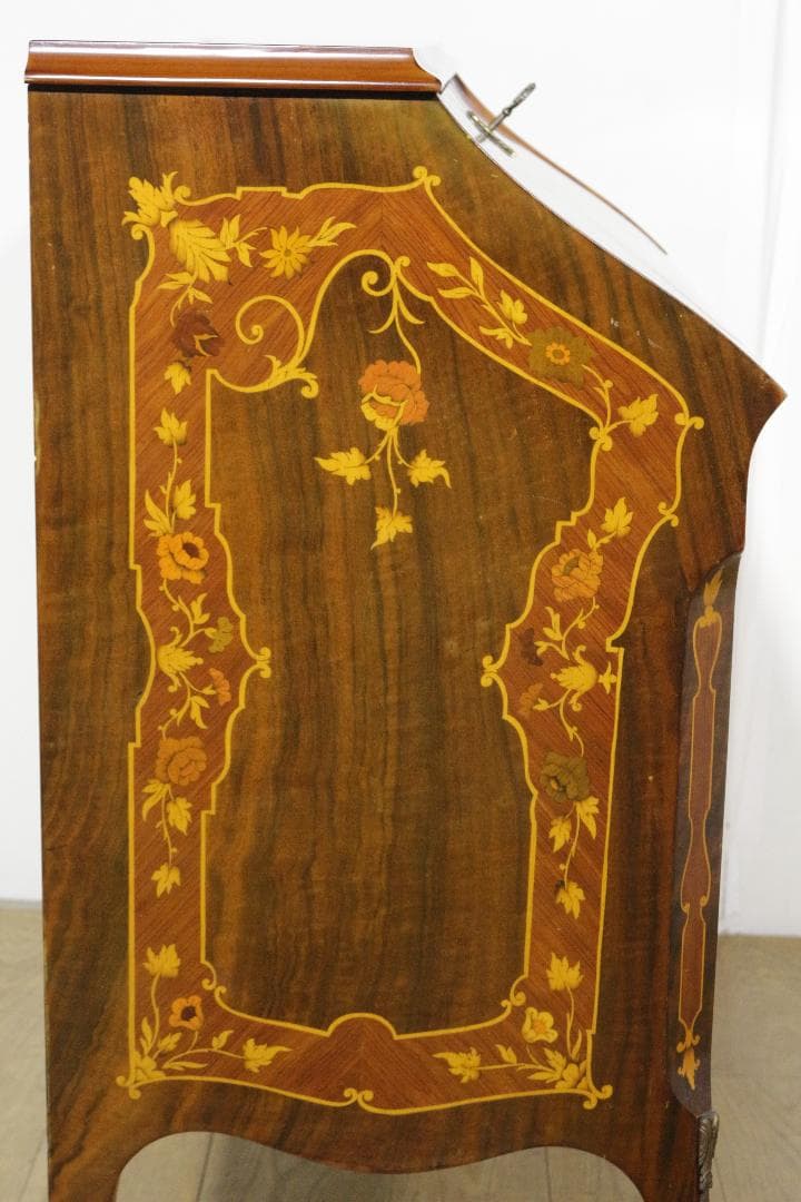 イタリア★ライティングビューロー★象嵌★ネコ脚★クラシック家具★