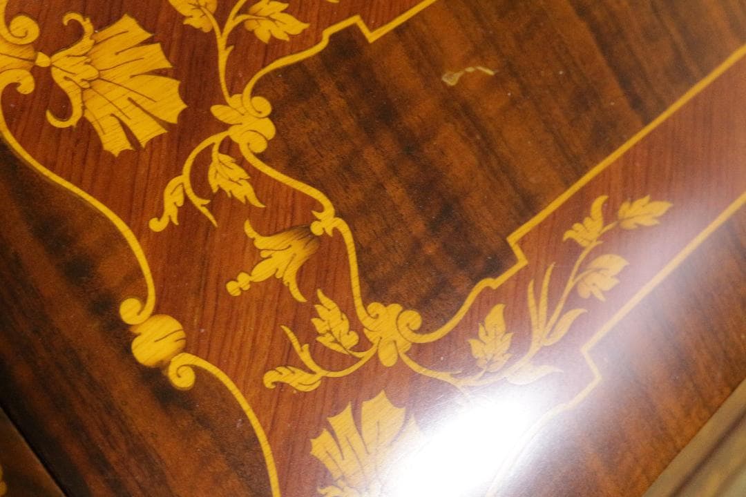 イタリア★ライティングビューロー★象嵌★ネコ脚★クラシック家具★