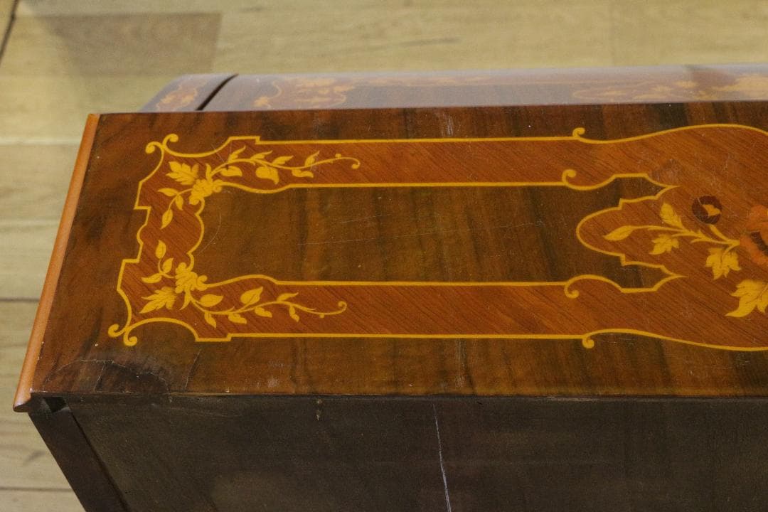 イタリア★ライティングビューロー★象嵌★ネコ脚★クラシック家具★