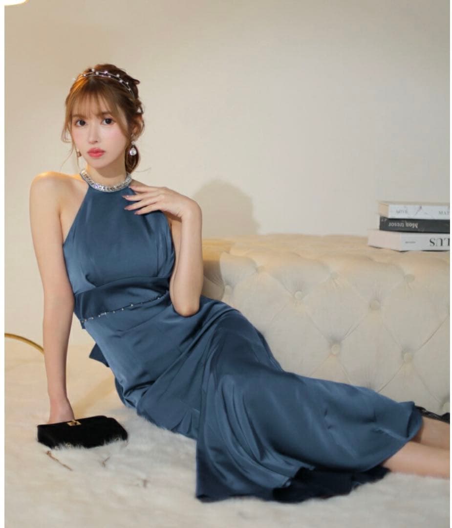 ROBE de FLEURS DEA-3505 ブルーナイトドレス