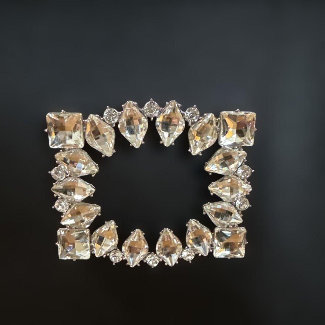 極美品✨シャルマントサック　ビジュー装飾付き　黒ハンドバッグ　パーティ入学式