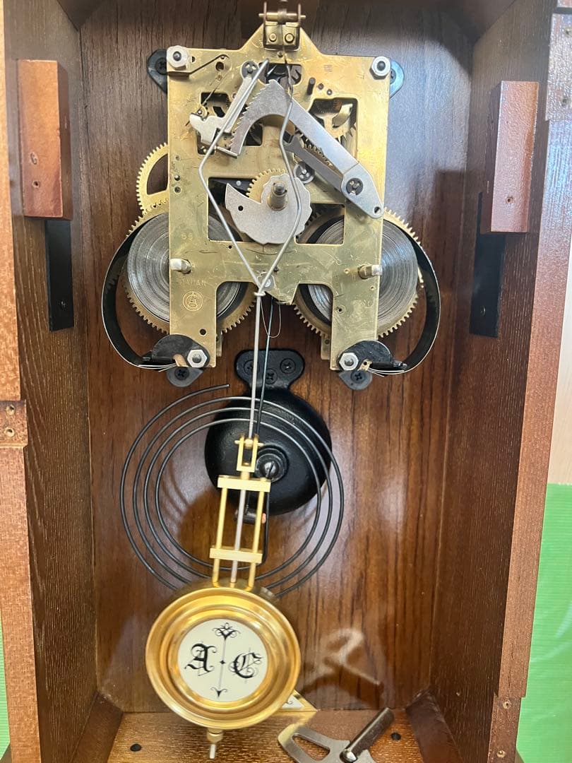 愛知30DAY SuperLight振り子時計ゼンマイ掛け時計柱時計ボンボン時計